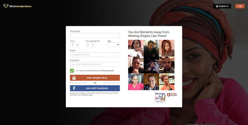 AfroIntroductions login