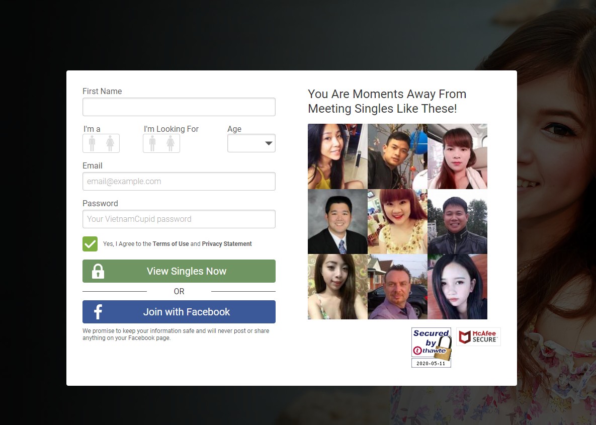 register on vietnamese cupid